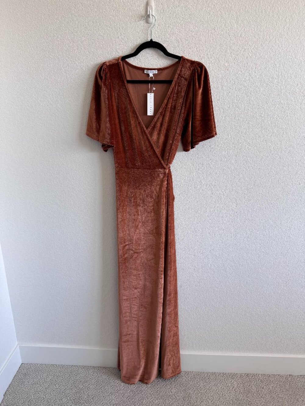 Baltic Born velvet wrap maxi dress